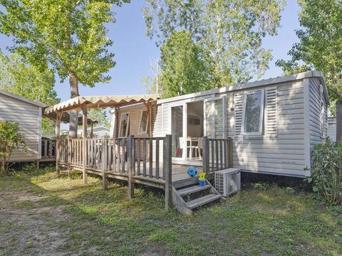 BUNGALOW 6 personnes - Mobil-home | Comfort | 3 Ch. | 6 Pers. | Terrasse surélevée | Clim.
