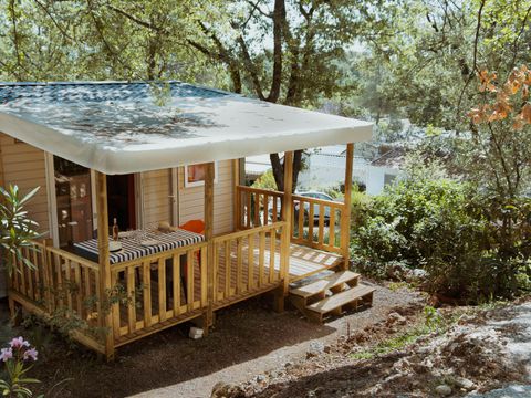 MOBILHOME 2 personnes - Mobilhome CAHUTE - 1 chambre télévision climatisé - Modèle 2024 1/3 pers