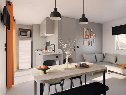 MOBILHOME 6 personnes - Mobilhome Premium Prestige 2026 - 3 chambres + Clim + Lave-vaisselle + TV 6 pers