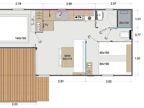 MOBILHOME 4 personnes - Ese