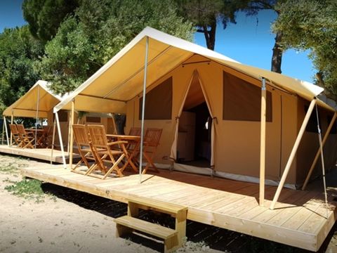 Tente en toile et en bois 1/4 personnes - Glamping Lodge
