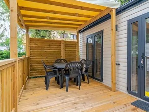 MOBILHOME 6 personnes - Comfort | 3 Ch. | 6 Pers. | Terrasse surélevée | Clim. MOBILHOME 6 personnes - Comfort | 3 Ch. | 6 Pers. | Terrasse surélevée | Clim.