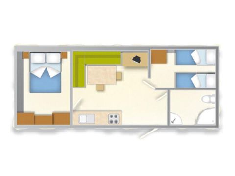 MOBILHOME 5 personnes - BLU ROMANTIC