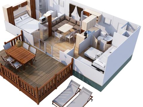 MOBILHOME 5 personnes - SUNLODGE REDWOOD