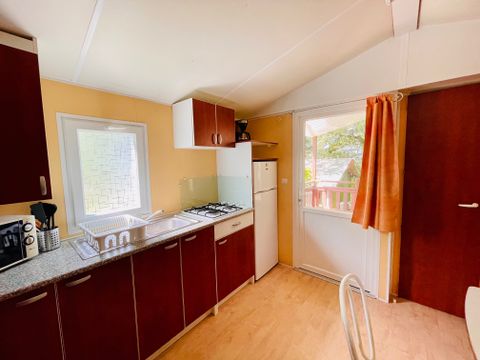 Mobilhome 4 personnes - Frêne Confort 23m² - 2 chambres - Terrasse couverte 4m²