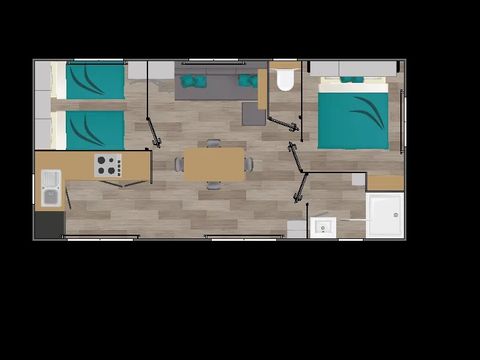 MOBILHOME 4 personnes - MH2 30 m² MOBILHOME 4 personnes - MH2 30 m²