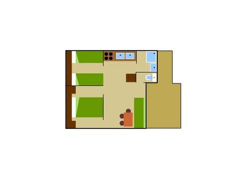 CHALET 4 personnes - FAMILY CONFORT CHALET 23m² -Clim - TV