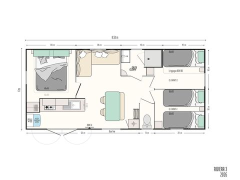 MOBILHOME 6 personnes - NEW - Mobil home Ciela Confort - 3 chambres