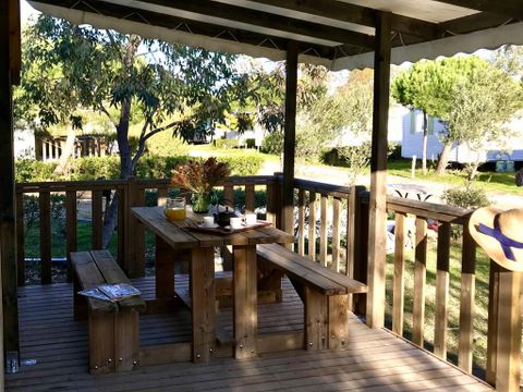 MOBILHOME 6 personnes - Mobil Home Laurier Grand Confort Climatisation avec terrasse 3 chambres