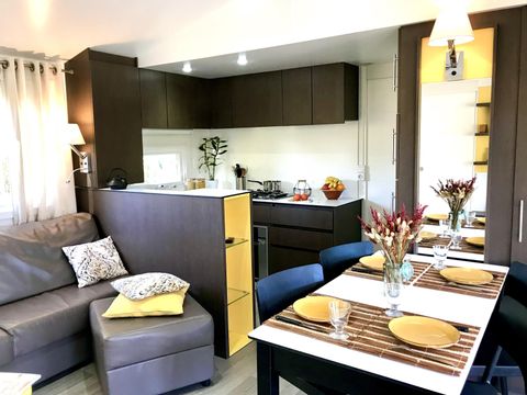 MOBILHOME 6 personnes - Mobil Home Laurier Grand Confort Climatisation avec terrasse 3 chambres
