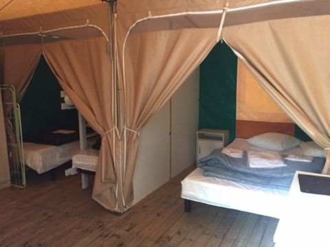 TENTE TOILE ET BOIS 5 personnes - LODGE TOILE BOIS sans sanitaires