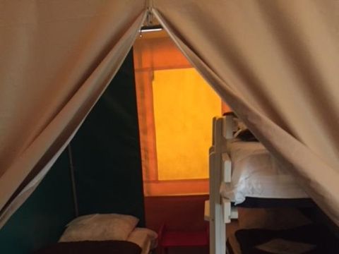 TENTE TOILE ET BOIS 5 personnes - LODGE TOILE BOIS sans sanitaires