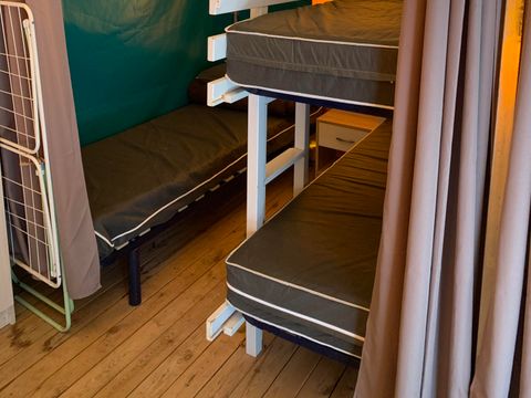 TENTE TOILE ET BOIS 5 personnes - LODGE TOILE BOIS sans sanitaires