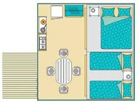 TENTE TOILE ET BOIS 4 personnes - LODGE TOILE BOIS sans sanitaires