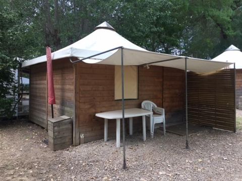 TENTE TOILE ET BOIS 4 personnes - LODGE TOILE BOIS sans sanitaires