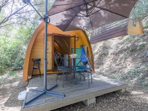 CHALET 4 personnes - Chalet Insolite 19m² (1 chambre) - sans sanitaire + Clim (M/S) 2/4 pers