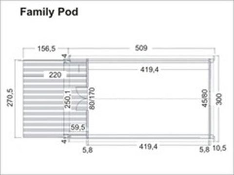 CHALET 4 personnes - Chalet Insolite 19m² (1 chambre) - sans sanitaire + Clim (M/S) 2/4 pers