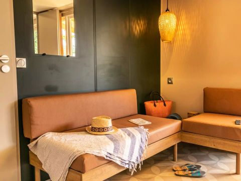 MOBILHOME 4 personnes - Mobil-home Premium Alizé 3 Pièces 4 Personnes + TV 2sdb