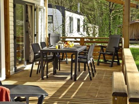 MOBILHOME 8 personnes - Premium | 3 Ch. | 6/8 Pers. | Terrasse surélevée | Clim.