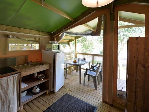 Tente en toile et en bois 5 personnes - Safari Confort