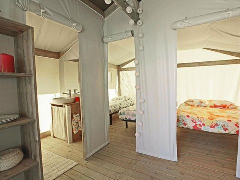 Tente en toile et en bois 5 personnes - Safari Confort