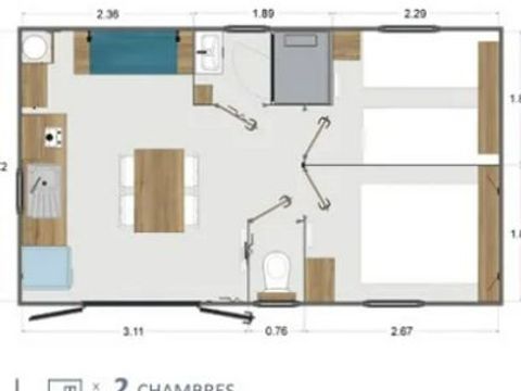 Mobilhome 4 personnes - Cabanon