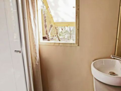 TENTE TOILE ET BOIS 6 personnes - Cabane Lodge Premium - 2 chambres