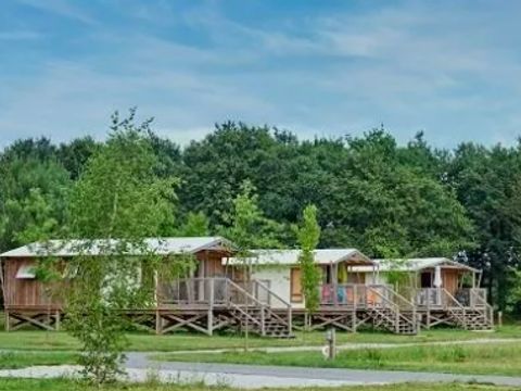 TENTE TOILE ET BOIS 6 personnes - Cabane Lodge Premium - 2 chambres