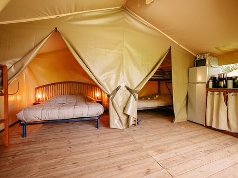Tente en toile et en bois 5 personnes - Ecolodge - BALI - Sans sanitaires et sans arrivée d'eau