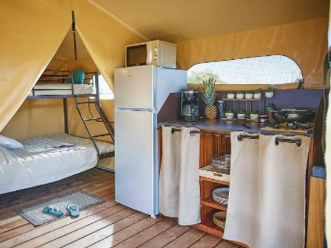 TENTE TOILE ET BOIS 5 personnes - Ecolodge BALI sans sanitaires et sans arrivée d'eau