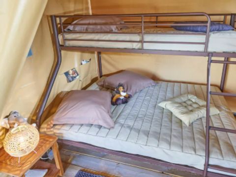 TENTE TOILE ET BOIS 5 personnes - Ecolodge BALI sans sanitaires et sans arrivée d'eau