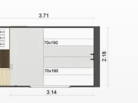 MOBILHOME 4 personnes - Tiny House - 2 chambres