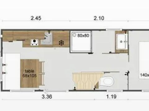 HÉBERGEMENT INSOLITE 4 personnes - Tiny House - 2 chambres