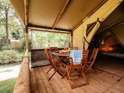 Tente en toile et en bois 5 personnes - Ecolodge Bali 3 Pièces sans sanitaires et sans arrivée d'eau