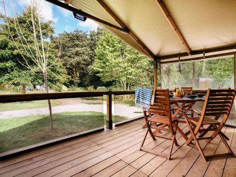 Tente en toile et en bois 5 personnes - Ecolodge Bali 3 Pièces sans sanitaires et sans arrivée d'eau