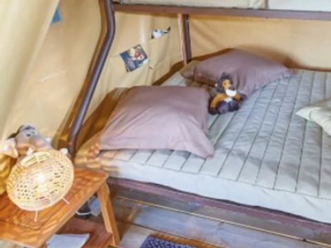 Tente en toile et en bois 5 personnes - Ecolodge Bali 3 Pièces sans sanitaires et sans arrivée d'eau