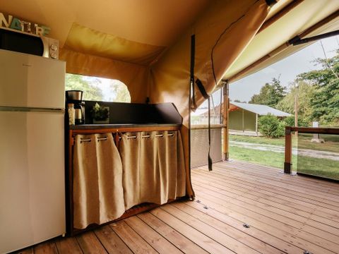 Tente en toile et en bois 5 personnes - Ecolodge Bali 3 Pièces sans sanitaires et sans arrivée d'eau