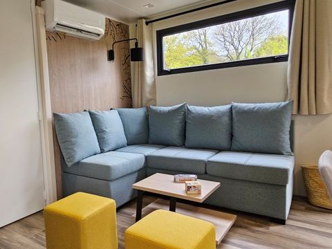 Mobilhome 4 personnes - ELEGANCE 40m² - 2 chambres - 2 salles de bain - Climatisation - Terrasse semi-couverte 27m² - Nouveauté 2024