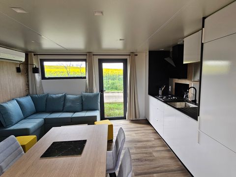 Mobilhome 6 personnes - ELEGANCE 40m² - 3 chambres - 2 salles de bain - Climatisation - Terrasse 27m² - Nouveauté 2024