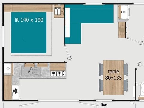 MOBILHOME 8 personnes -   COTTAGE PREMIUM - Les Genêts | 6-8 pers.