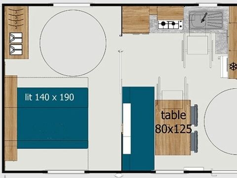 Mobilhome 4 personnes - COTTAGE PREMIUM PMR | 4 pers. | 2 ch.