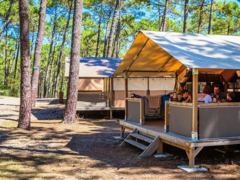 Tente en toile et en bois 6 personnes - TENTE LODGE Victoria | 6 pers. 2 Ch.