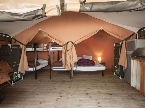 Tente en toile et en bois 6 personnes - TENTE LODGE Victoria | 6 pers. 2 Ch.