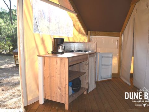 Tente en toile et en bois 4 personnes - TENTE LODGE - Les Yuccas | 4 pers. 2 ch.