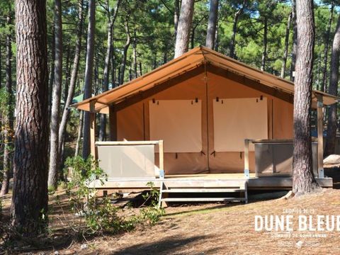 Tente en toile et en bois 4 personnes - TENTE LODGE - Les Yuccas | 4 pers. 2 ch.