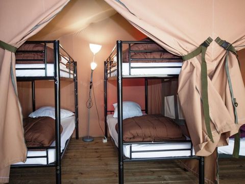 Tente en toile et en bois 6 personnes - LODGE CONFORT Kenya | 6 pers. 2 ch.