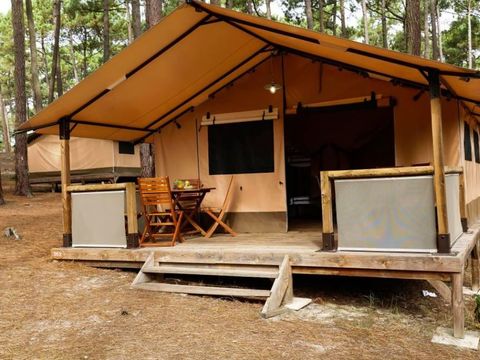 Tente en toile et en bois 5 personnes - LODGE CONFORT Victoria | 5 pers. 2 ch.