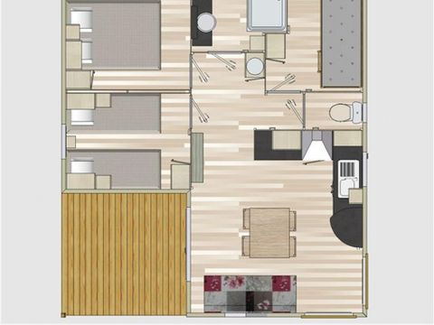 CHALET 8 personnes - Chalet VANILLE 32m² (3 chambres)