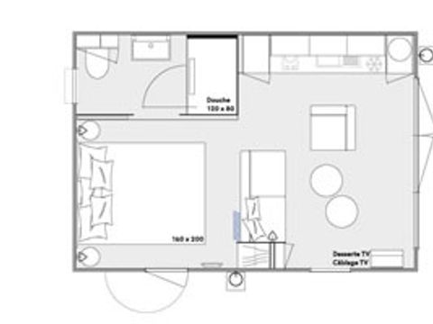 MOBILHOME 2 personnes - TY LATZ LAC