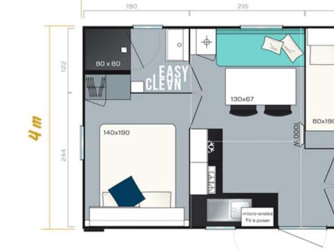 MOBILHOME 5 personnes - TY BREIZH